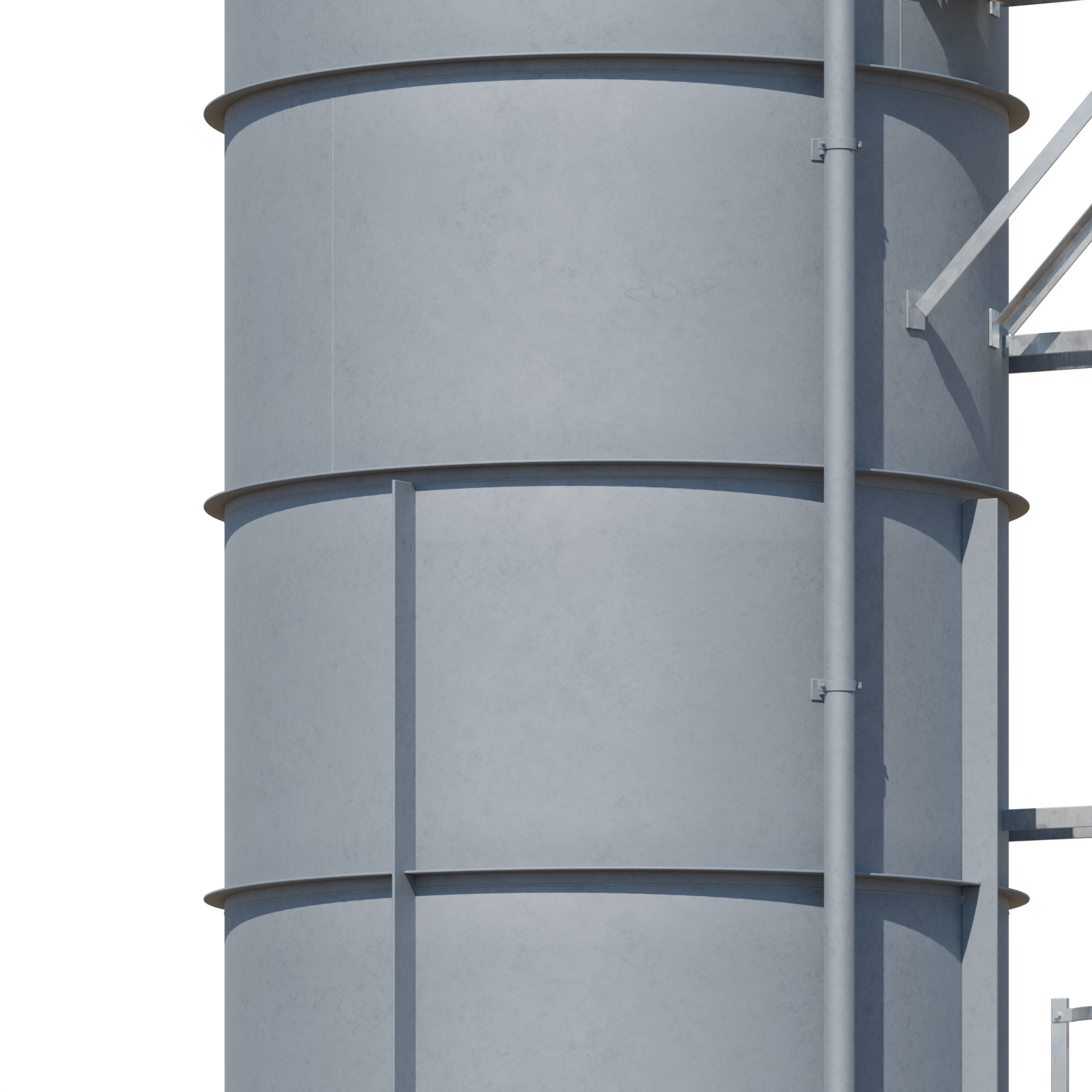 Gros plan de la tôle, étape 3 : zinc projeté, grain fin gris bleuté.